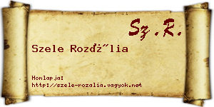 Szele Rozália névjegykártya