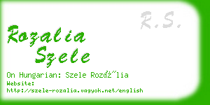 rozalia szele business card